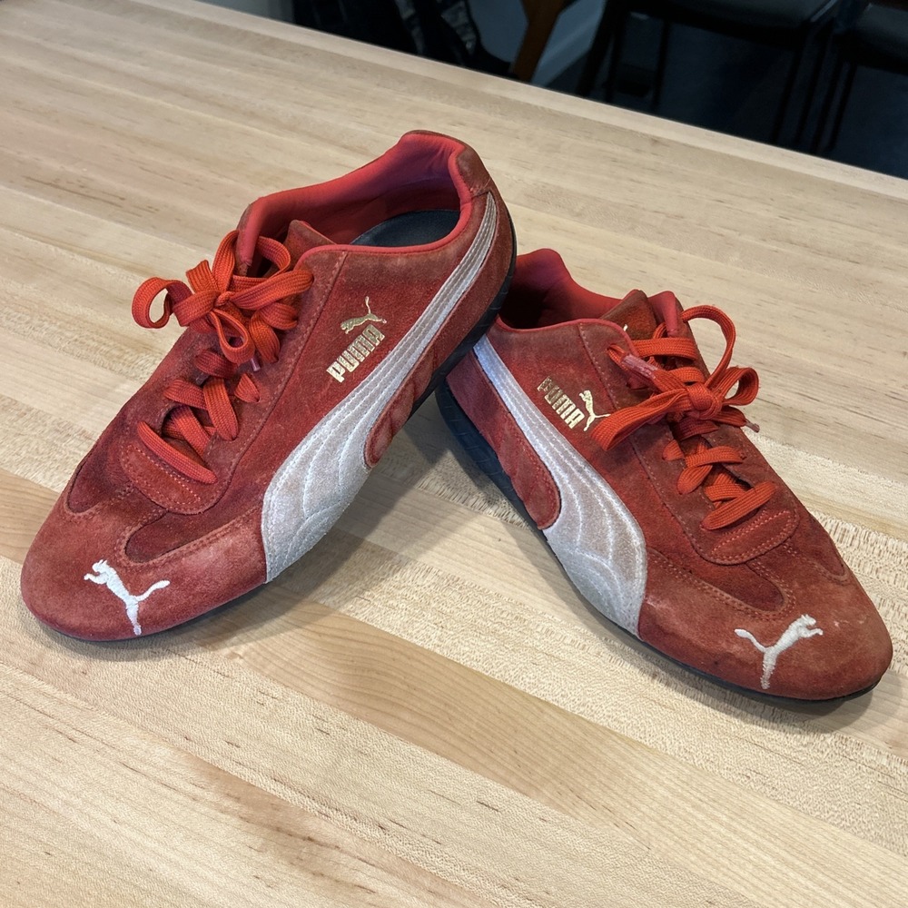 PUMA Speedcat OG Lace Up Red Sneakers Casual Shoes Men's Size 10